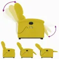 Fauteuil inclinable de massage électrique jaune velours
