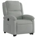 Fauteuil inclinable Gris clair Velours