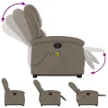 Fauteuil inclinable de massage électrique cappuccino similicuir