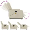 Fauteuil inclinable de massage Crème Similicuir