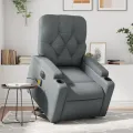 Fauteuil inclinable de massage électrique gris similicuir