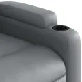 Fauteuil inclinable de massage électrique gris similicuir