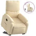 Fauteuil inclinable Crème Tissu