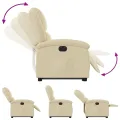 Fauteuil inclinable électrique crème tissu
