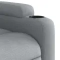 Fauteuil inclinable de massage électrique Gris clair Tissu