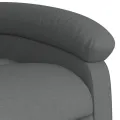 Fauteuil inclinable de massage électrique Gris foncé Tissu