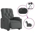 Fauteuil inclinable électrique gris foncé tissu