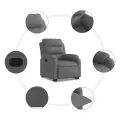 Fauteuil inclinable Gris foncé Tissu