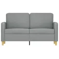 Canapé à 2 places Gris clair 120 cm Tissu