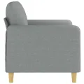 Canapé à 2 places Gris clair 120 cm Tissu