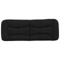 Coussin de tête de lit noir 140 cm tissu