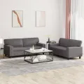 Ensemble de canapés 2 pcs gris similicuir