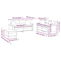 Ensemble de canapés 3 pcs avec coussins noir similicuir