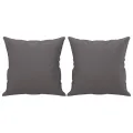 Canapé 2 places avec oreillers décoratifs gris 140cm similicuir