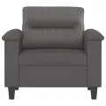 Fauteuil Gris 60 cm Similicuir
