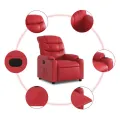 Fauteuil inclinable électrique Rouge Similicuir