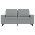 Canapé à 2 places Gris clair 120 cm Tissu