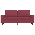 Canapé à 2 places Rouge bordeaux 140 cm Tissu