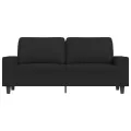 Canapé à 2 places Noir 140 cm Tissu
