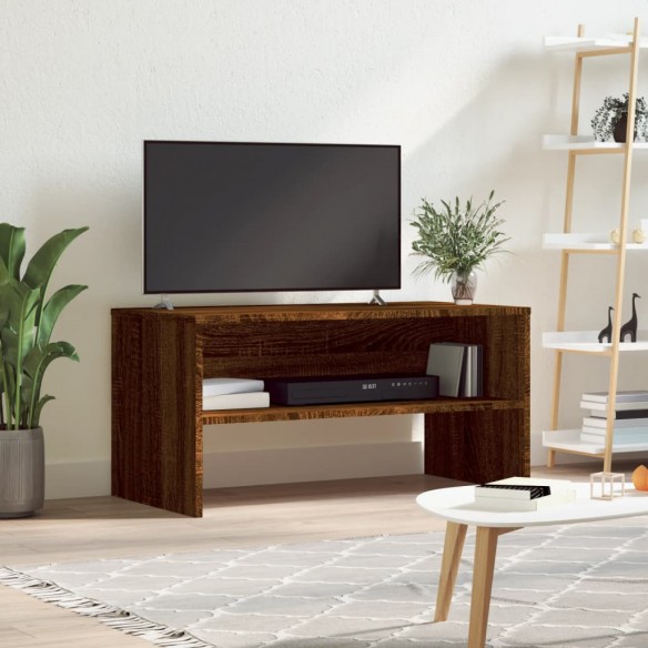 Meuble TV chêne marron 80x40x40 cm bois d'ingénierie