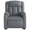 Fauteuil inclinable électrique gris similicuir