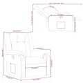 Fauteuil inclinable Gris foncé Tissu