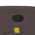 Fauteuil inclinable de massage Marron foncé Tissu