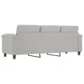 Canapé à 3 places Gris clair 180 cm Tissu microfibre