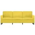Canapé à 3 places Jaune 180 cm Velours