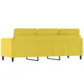 Canapé à 3 places Jaune 180 cm Velours