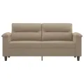 Canapé à 2 places Taupe 140 cm Tissu microfibre