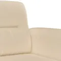 Ensemble de canapés 2 pcs avec coussins Crème Tissu microfibre