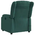 Fauteuil de massage inclinable électrique Vert foncé Tissu