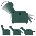 Fauteuil inclinable Vert foncé Tissu