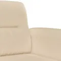 Ensemble de canapés 2 pcs avec coussins crème tissu microfibre