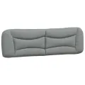 Coussin de tête de lit gris clair 180 cm tissu