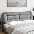 Coussin de tête de lit gris clair 180 cm tissu