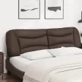 Coussin de tête de lit marron 180 cm similicuir
