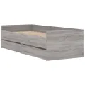Cadre de lit avec tiroirs sonoma gris 100x200 cm