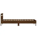 Cadre de lit avec tête de lit chêne marron 75x190 cm