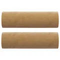 Canapé 2 places avec oreillers décoratifs brun 140 cm velours