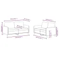 Ensemble de canapés 2 pcs gris foncé velours