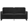 Canapé à 2 places Noir 140 cm Velours