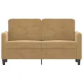 Canapé à 2 places Marron 120 cm Velours