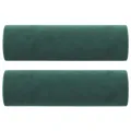 Canapé 2 places avec oreillers vert foncé 140 cm velours