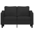Canapé à 2 places Noir 120 cm Tissu