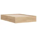 Cadre de lit et tiroirs chêne sonoma 120x190 cm bois ingénierie