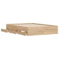 Cadre de lit et tiroirs chêne sonoma 120x190 cm bois ingénierie