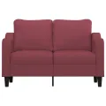 Canapé à 2 places Rouge bordeaux 120 cm Tissu