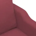 Canapé à 2 places Rouge bordeaux 120 cm Tissu